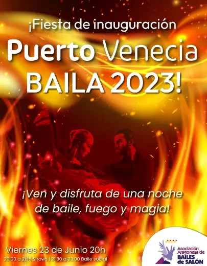 Cartel del evento "Puerto Venecia Baila 2023"