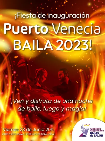 Cartel del evento "Puerto Venecia Baila 2023"